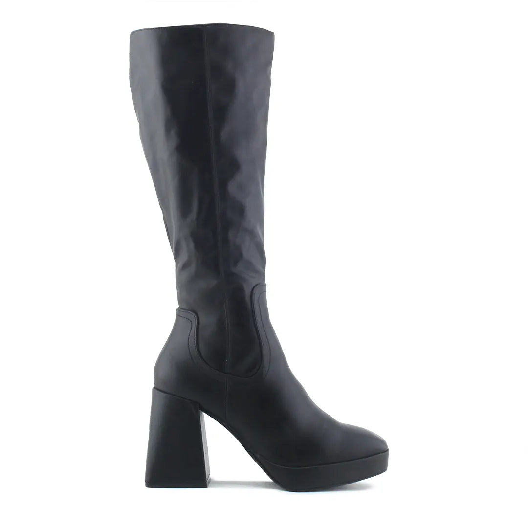 Pull & Bear Zipper Knee High Boot | 100% Authentic Leather
