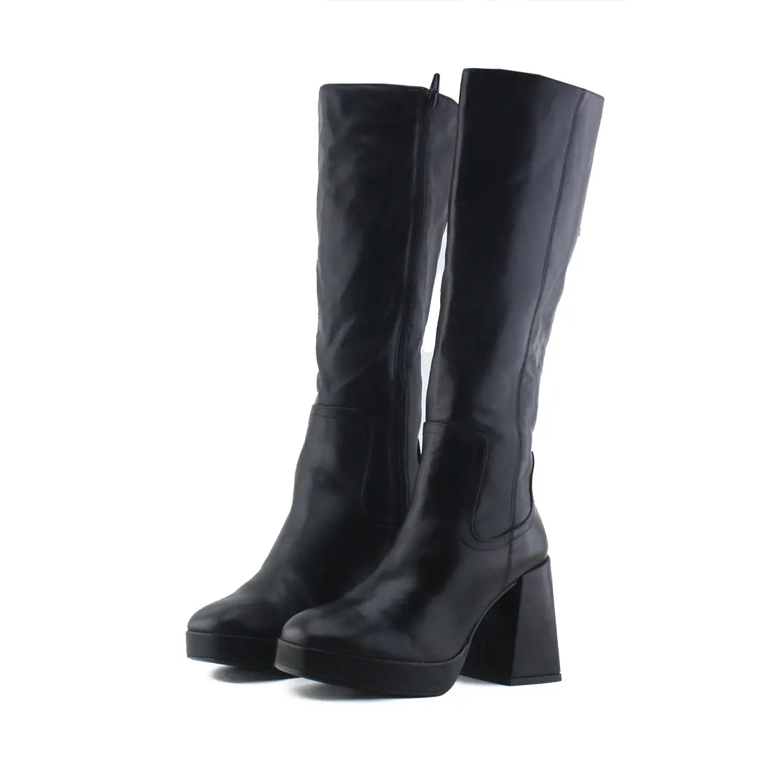 Pull & Bear Zipper Knee High Boot | 100% Authentic Leather