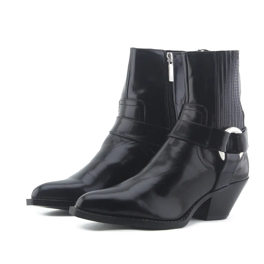 Zara Zipper Stretchable Ankle Boot | 100% Authentic Leather