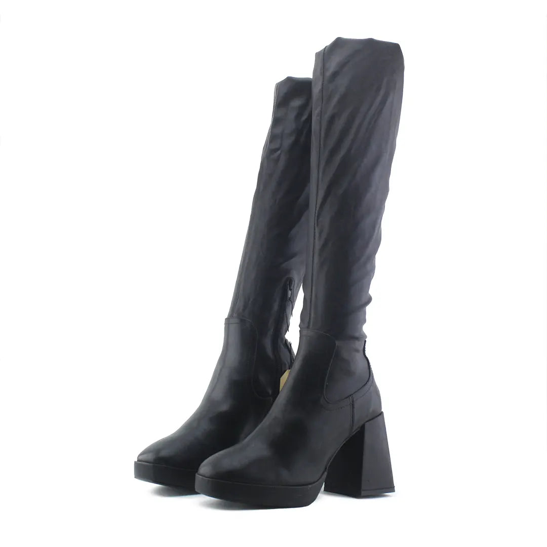 Pull & Bear Zipper Over The Knee Boot | 100% Authentic Leather