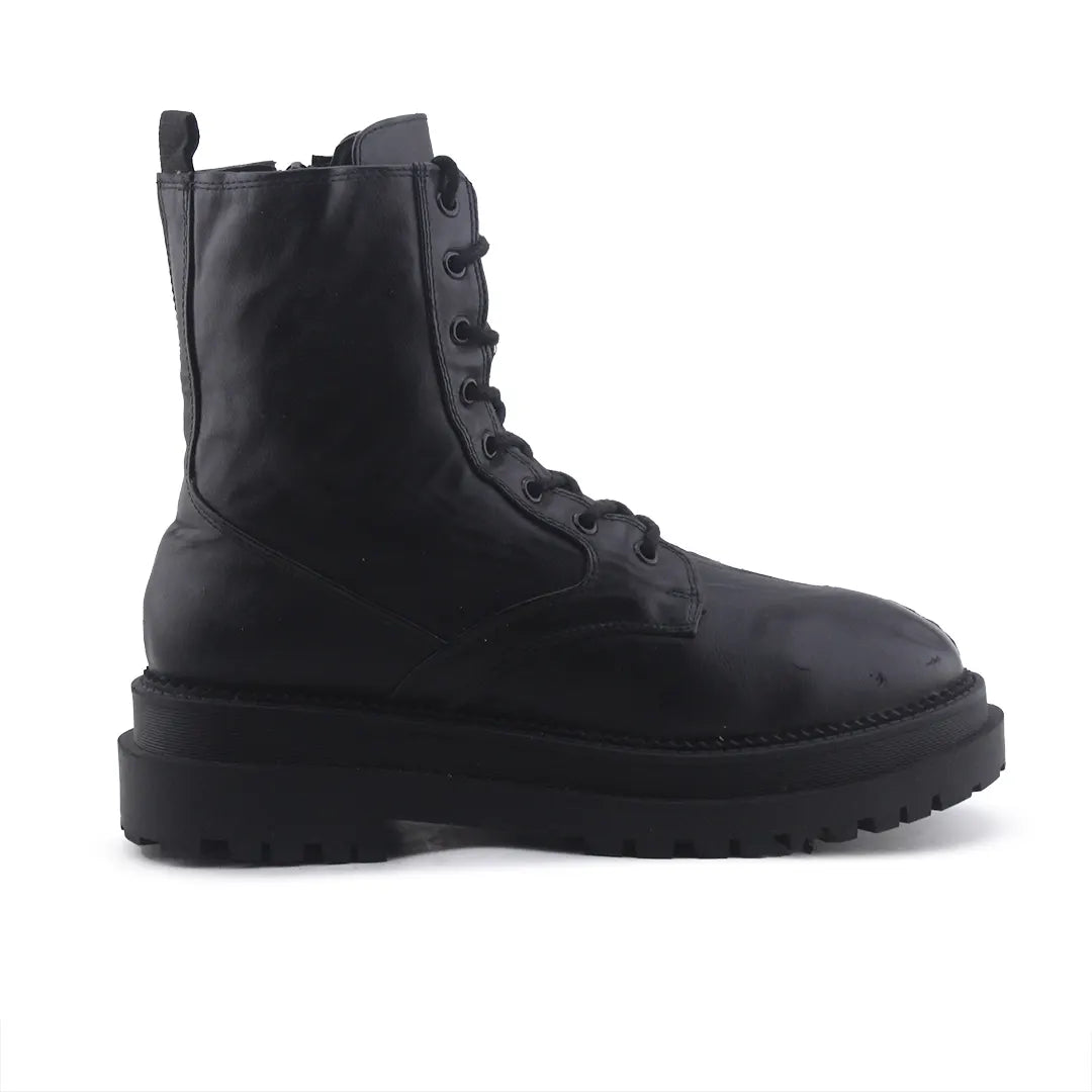 Stradivarius Zipper Lace Up Ankle Boot | 100% Authentic Leather