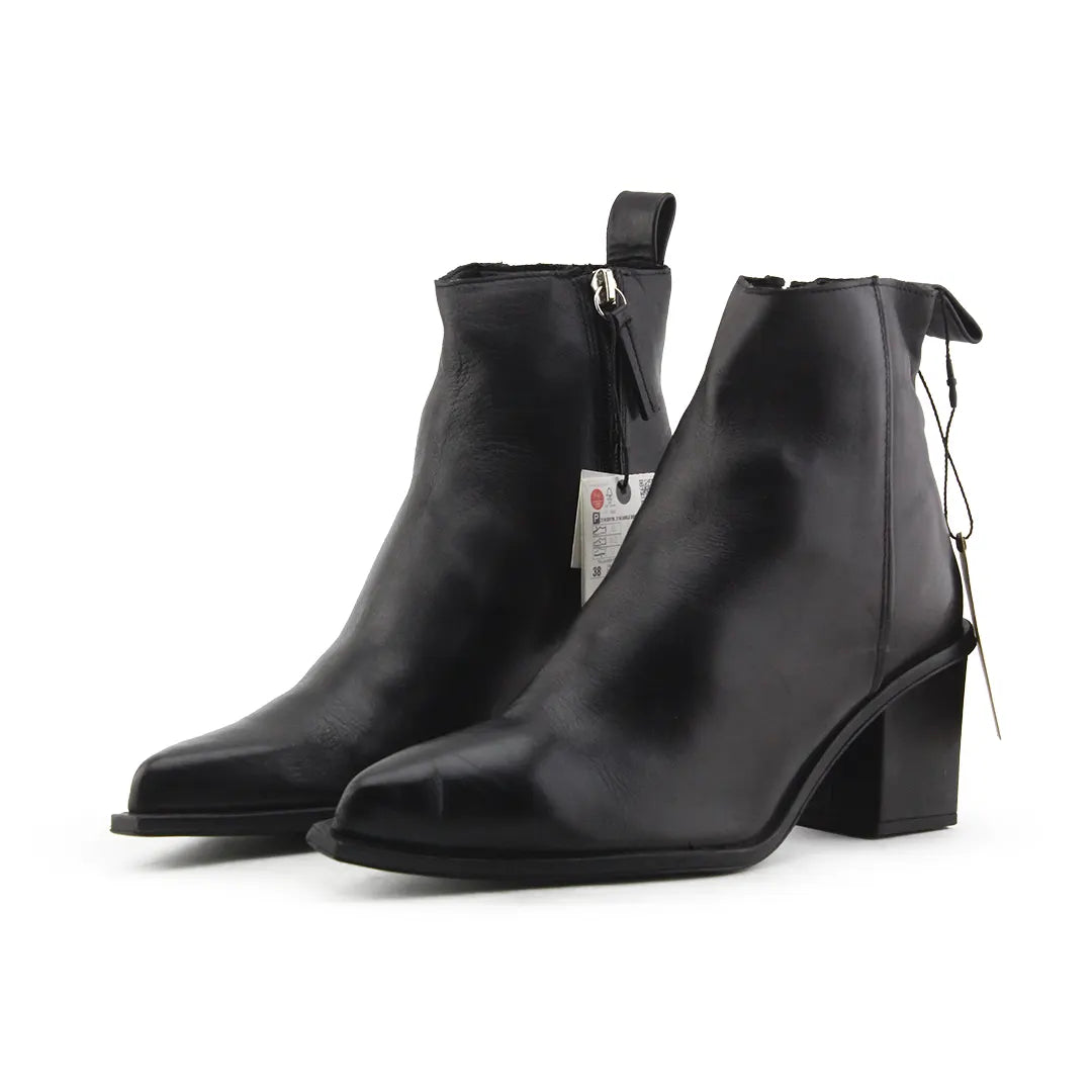 Zara Zipper Ankle Boots | 100% Authentic Leather