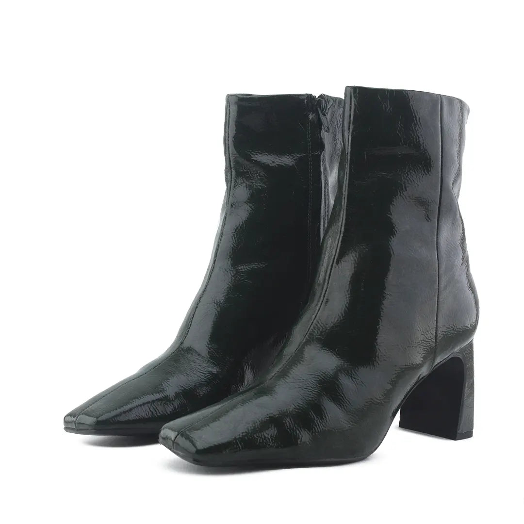 Zara Zipper Patent Ankle Boot