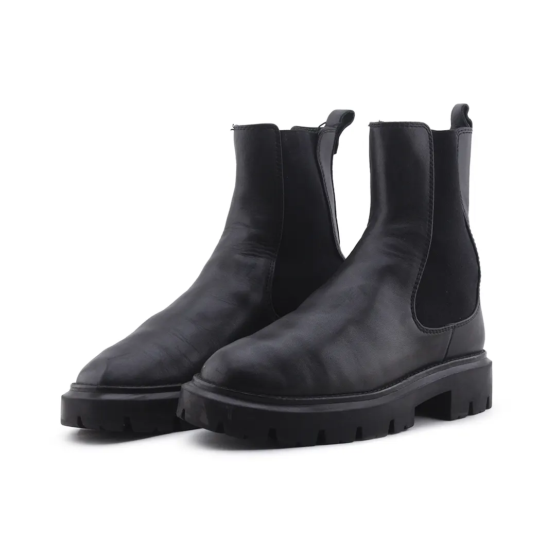 Massimo Dutti Stretchable Ankle Boot | 100% Authentic Leather