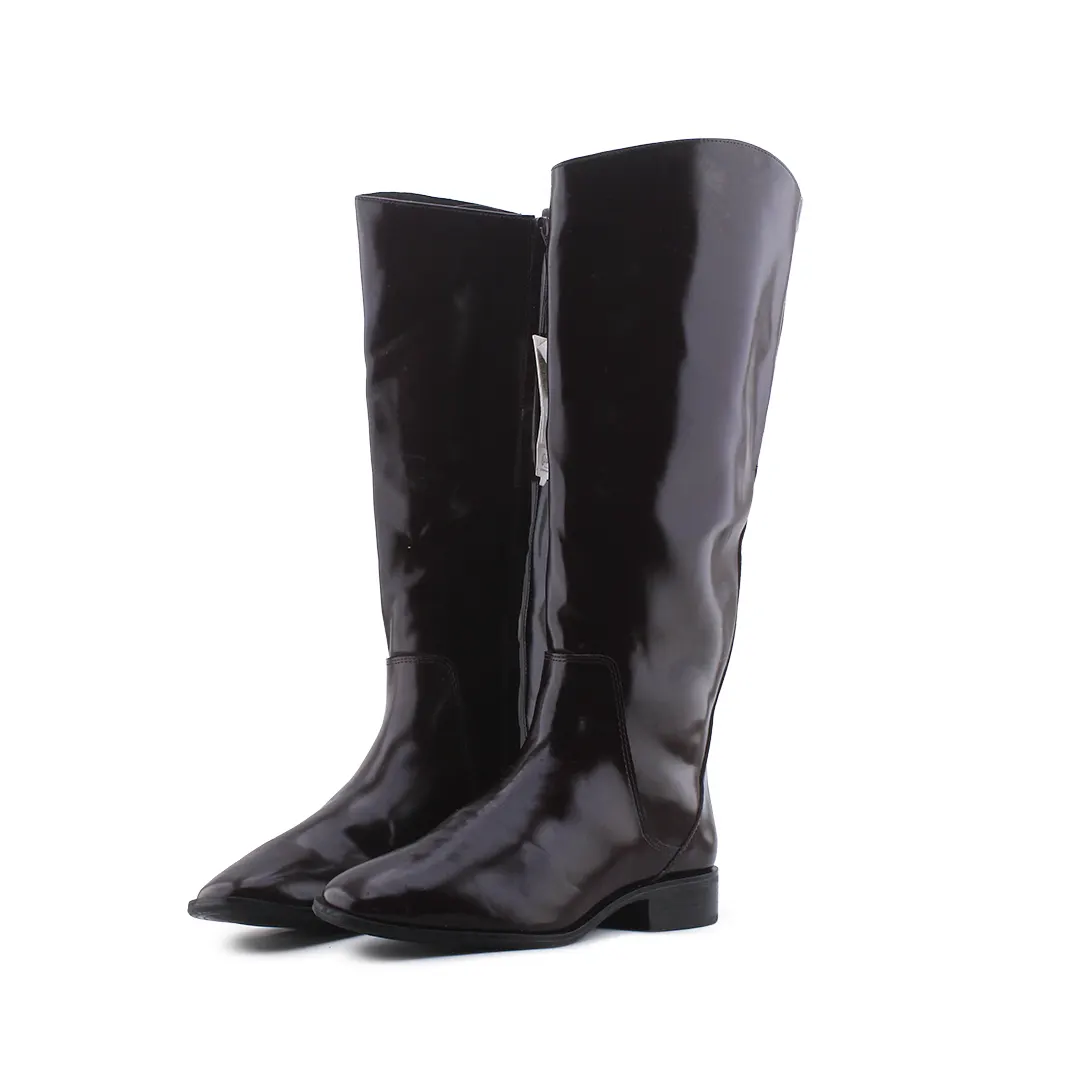 Zara Zipper Over The Knee Boot | 100% Authentic Leather