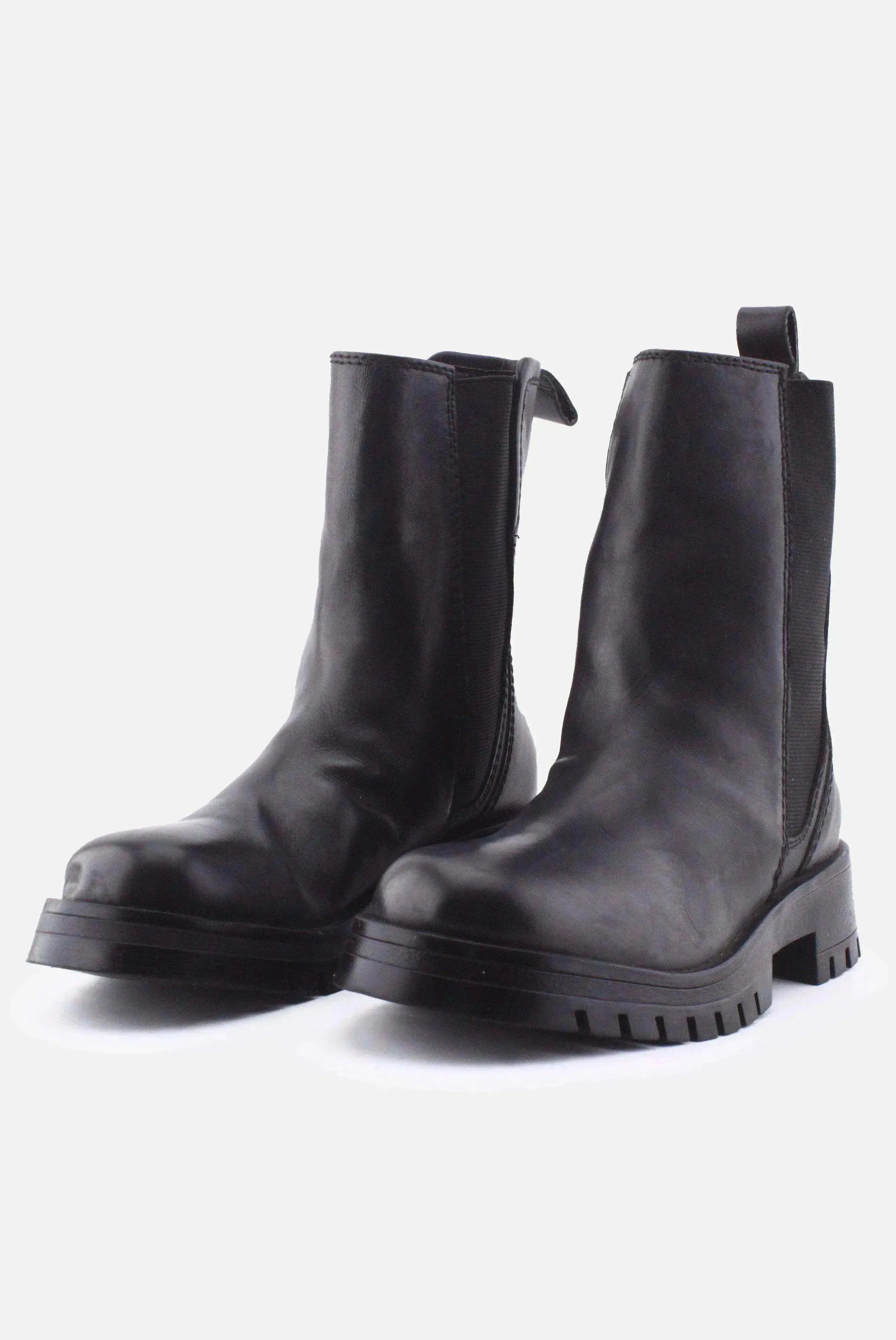 Zara Stretchable Ankle Boots | 100% Authentic Leather - sundaybazar