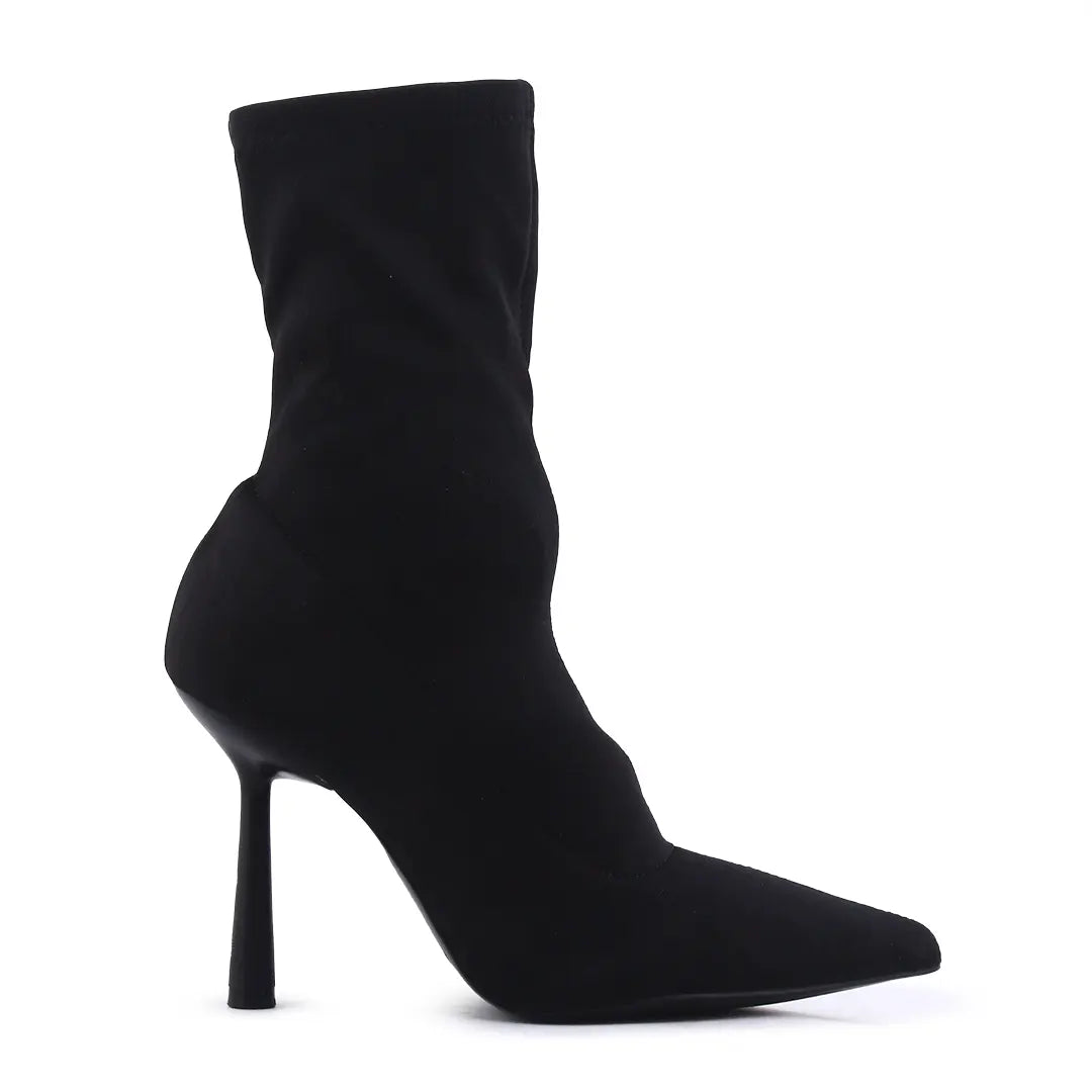 Zara Zipper Textile Ankle Boot