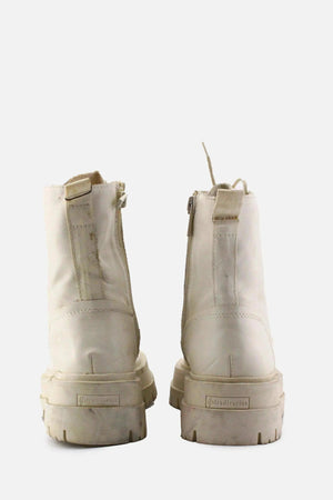 Stradivarius Zipper Laces Combat Boots | 100% Authentic Leather - sundaybazar