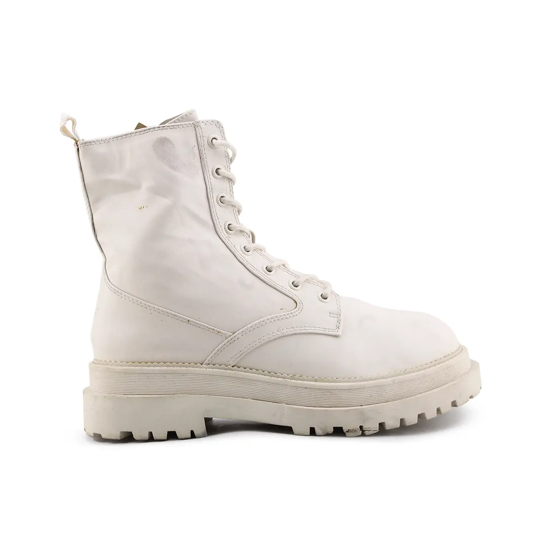 Stradivarius Zipper Lace Up Ankle Boot | 100% Authentic Leather