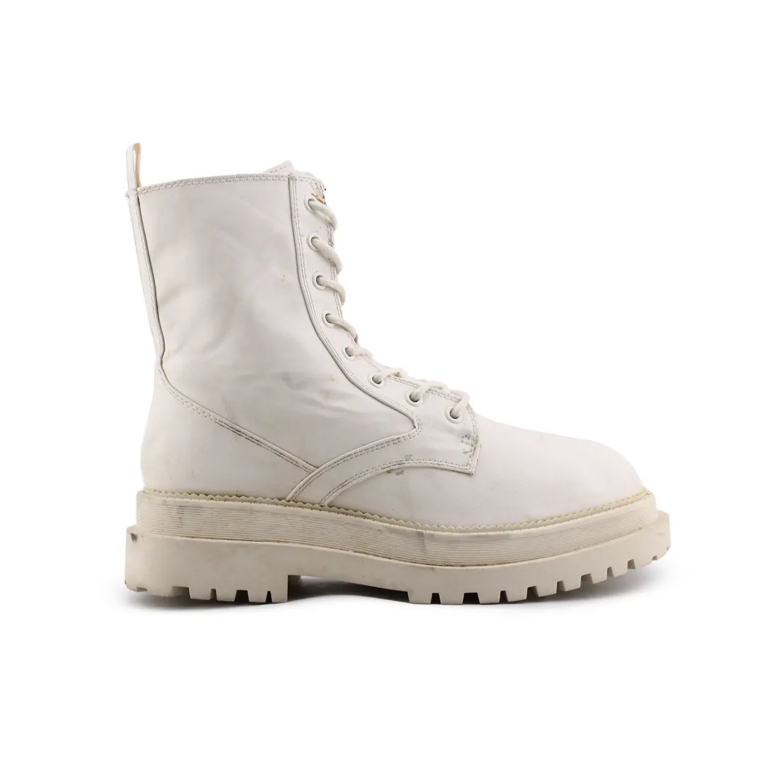 Stradivarius Zipper Lace Up Ankle Boot | 100% Authentic Leather