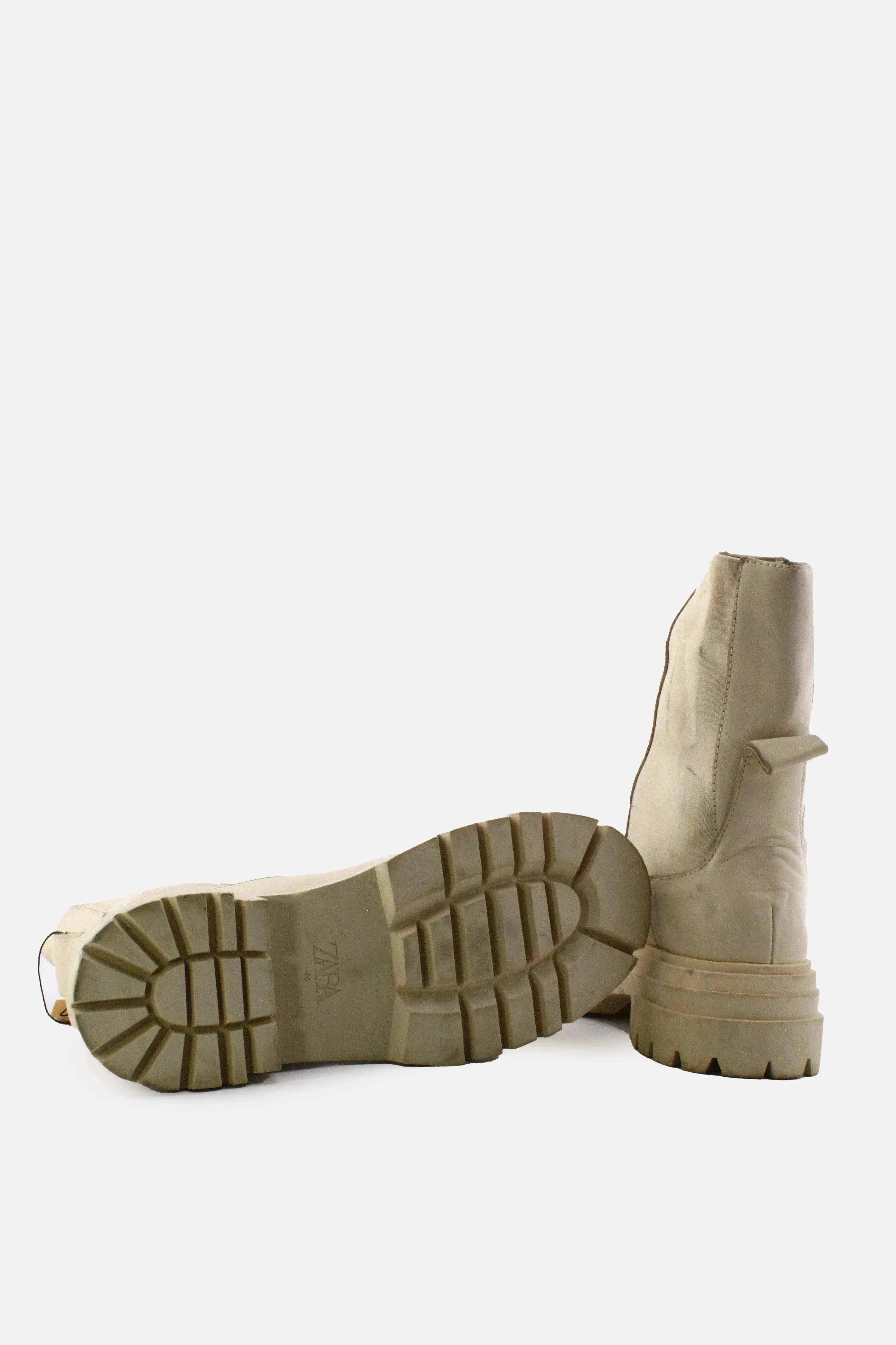 Zara Stretchable Ankle Boots | 100% Authentic Leather - sundaybazar