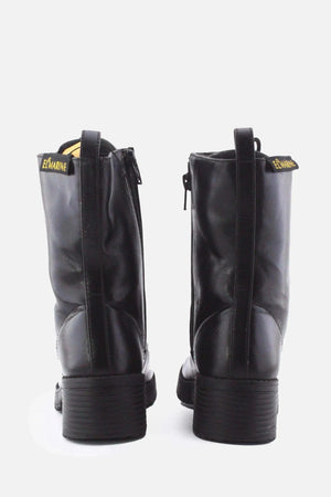 EL Marine Zipper Laces Combat Boots | 100% Authentic Leather - sundaybazar