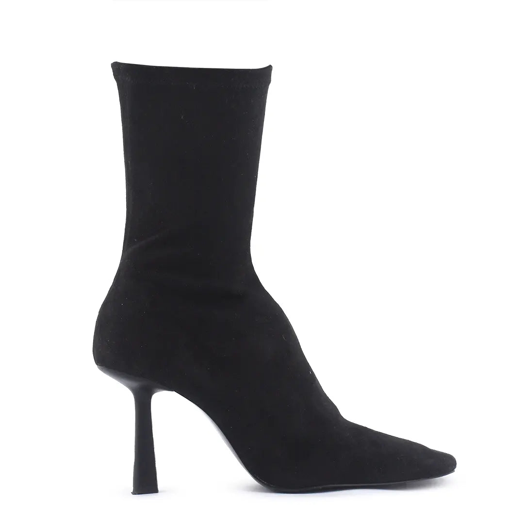Zara Zipper Suede Ankle Boot