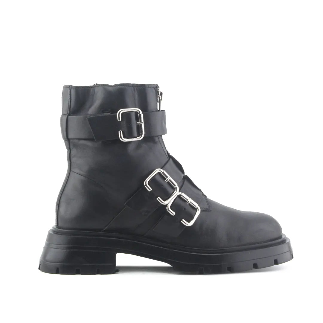 Zara Zipper Buckle Strap Ankle Boot | 100% Authentic Leather
