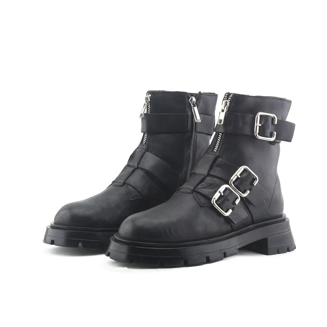 Zara Zipper Buckle Strap Ankle Boot | 100% Authentic Leather