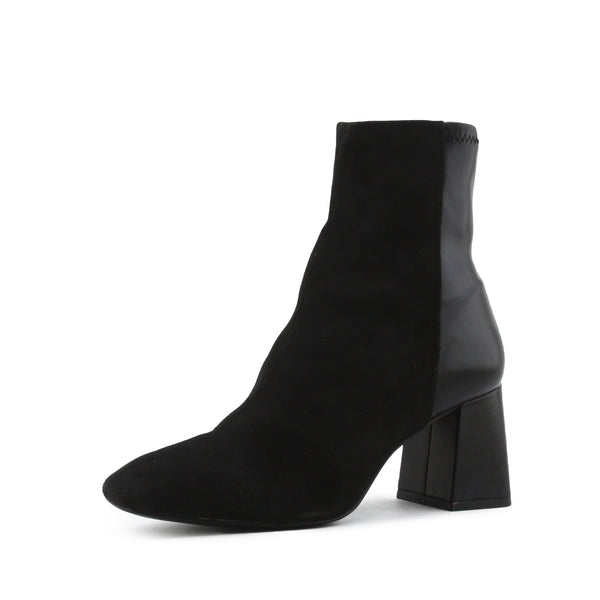 Stradivarius Zipper Block Heels Ankle Boots Suede