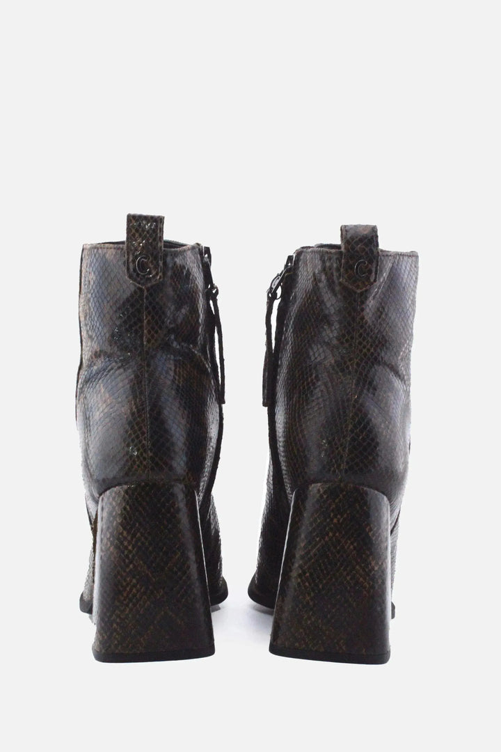 Sam Edelman Zipper Block Heels Ankle Boots | 100% Authentic Leather - sundaybazar