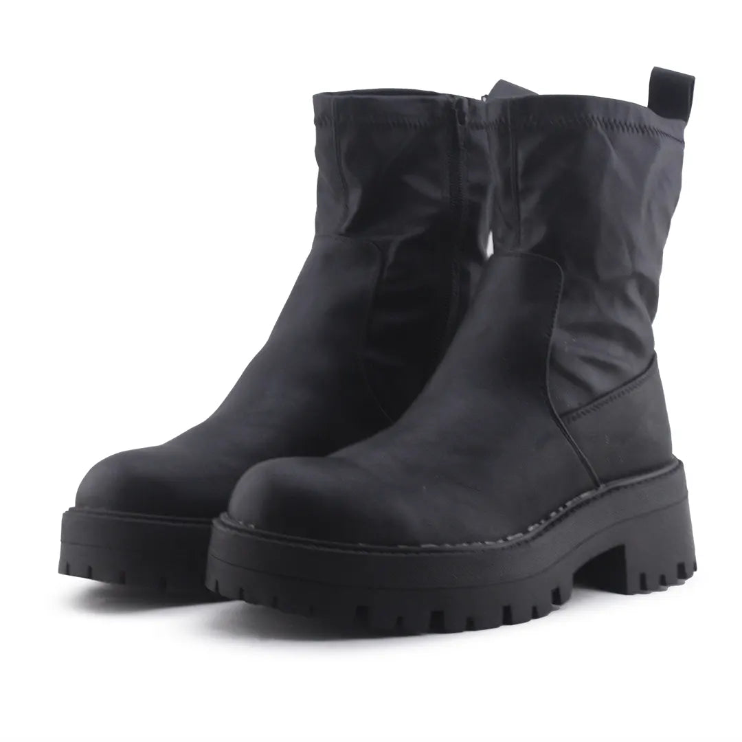 Pull & Bear Zipper Ankle Boot | 100% Authentic Leather