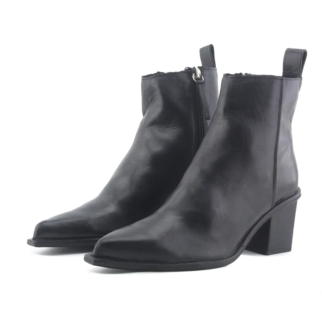 Zara Zipper Ankle Boot | 100% Authentic Leather