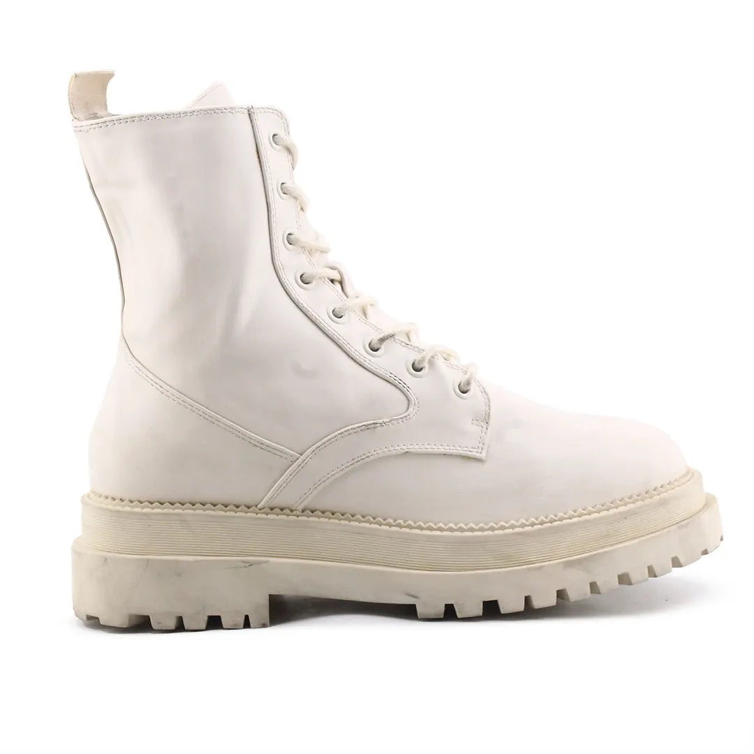 Stradivarius Zipper Lace Up Ankle Boot | 100% Authentic Leather