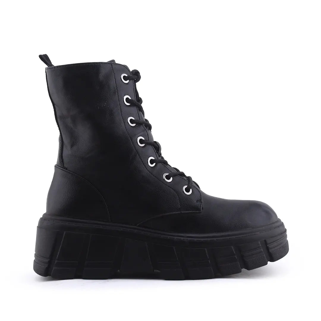 Stradivarius Zipper Lace Up Ankle Boot | 100% Authentic Leather