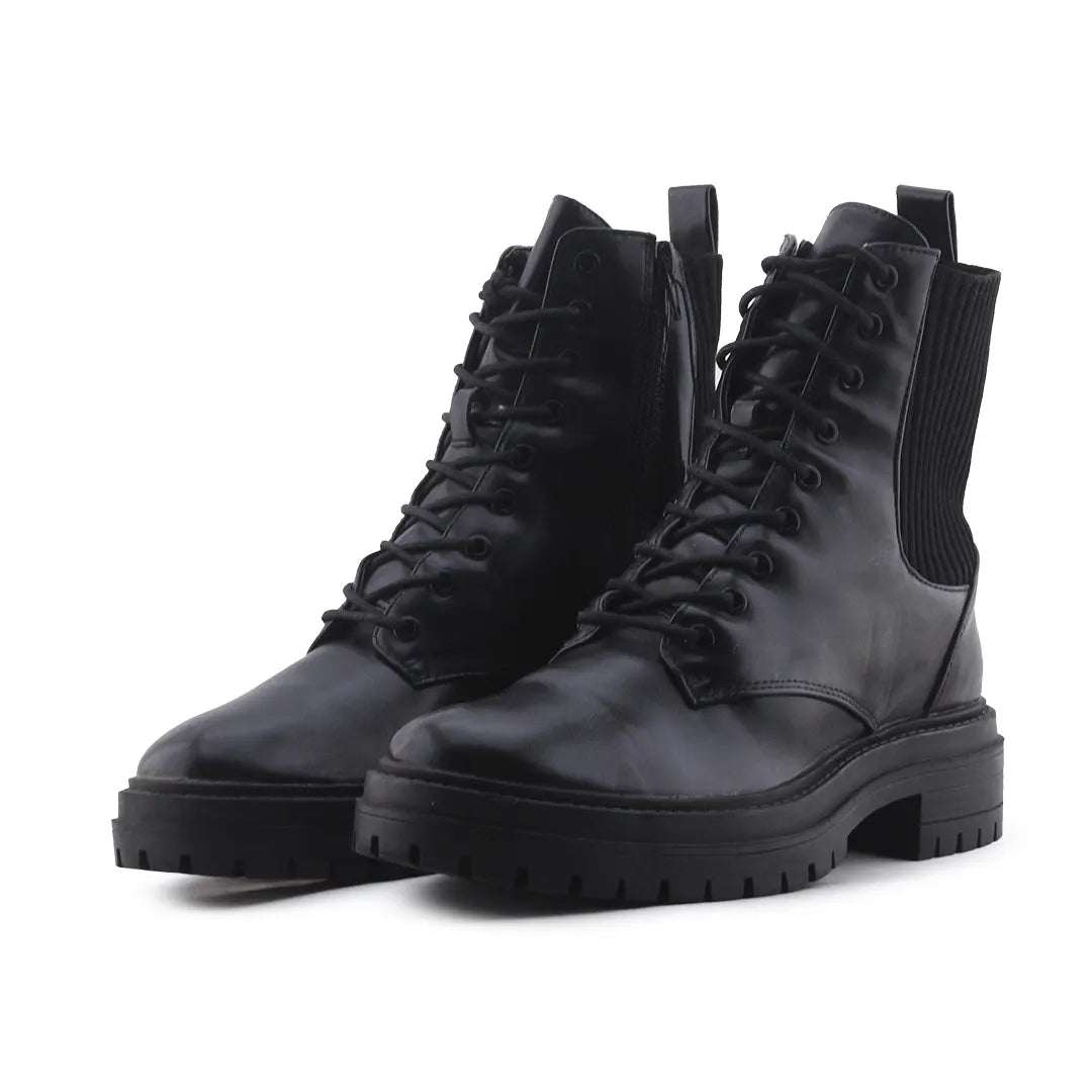 Lefties Zipper Stretchable Ankle Boot | 100% Authentic Leather