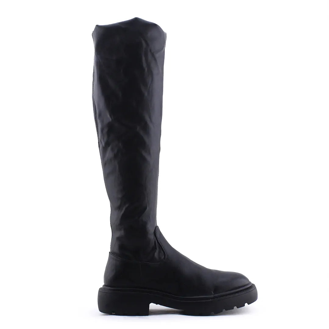 Zara Zipper Over The Knee Boot | 100% Authentic Leather