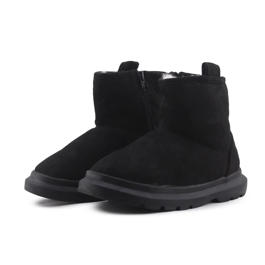 Zara Zipper Suede Ankle Boot