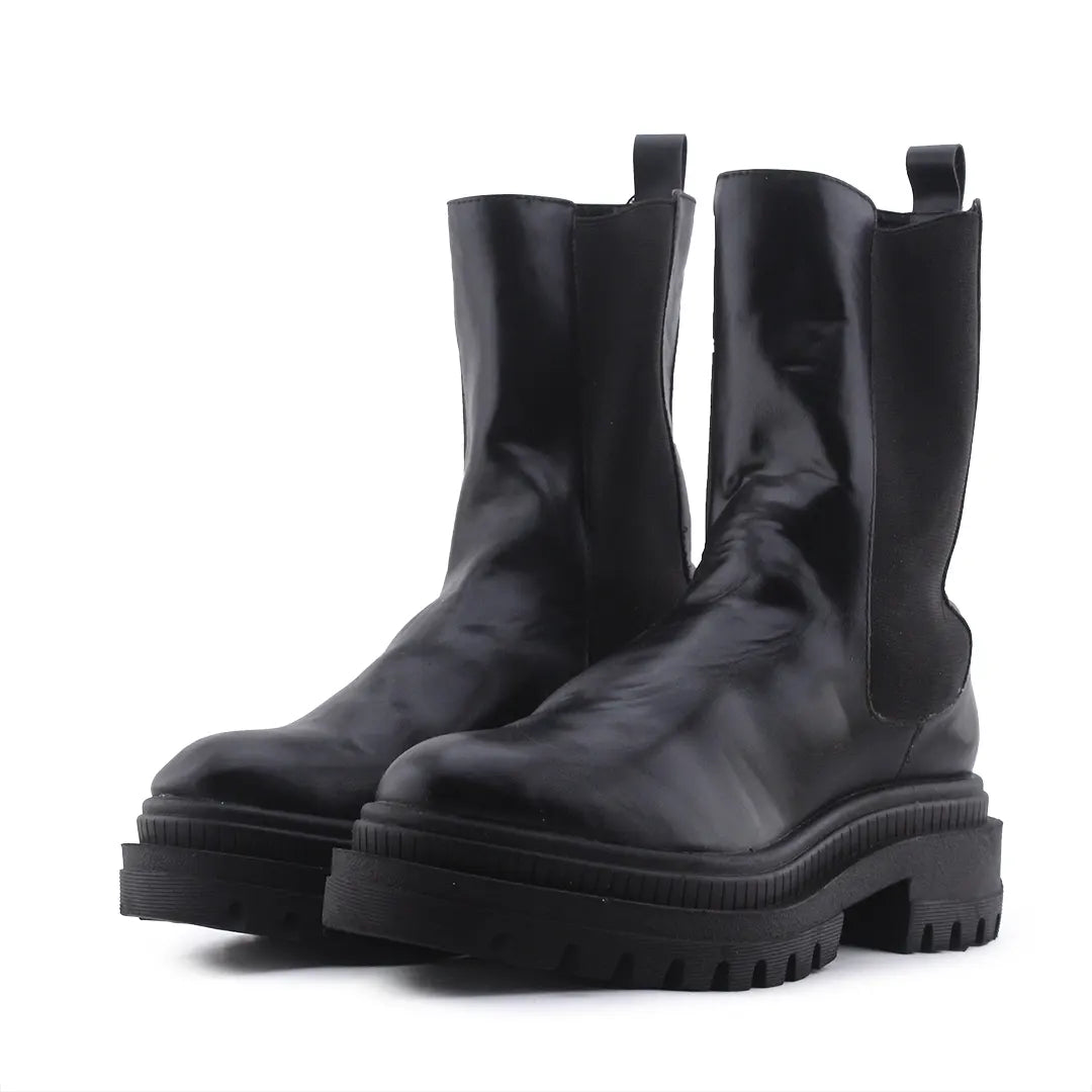 Bershka Stretchable Ankle Boot | 100% Authentic Leather