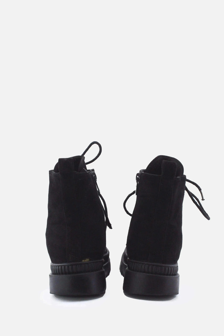 Jenny Fairy Zipper Laces Combat Boots | Suede - sundaybazar