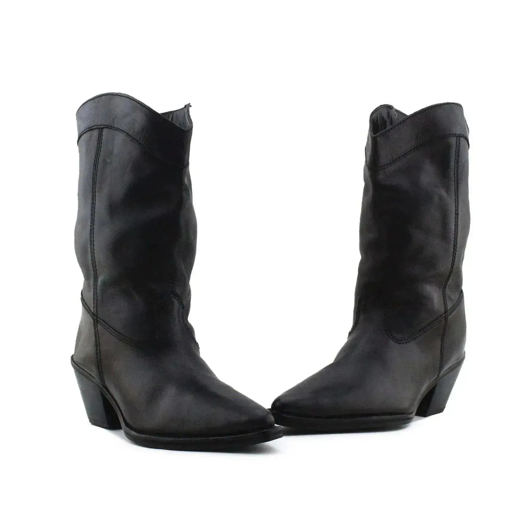 Zara Cowboy Boots | 100% Authentic Leather - sundaybazar