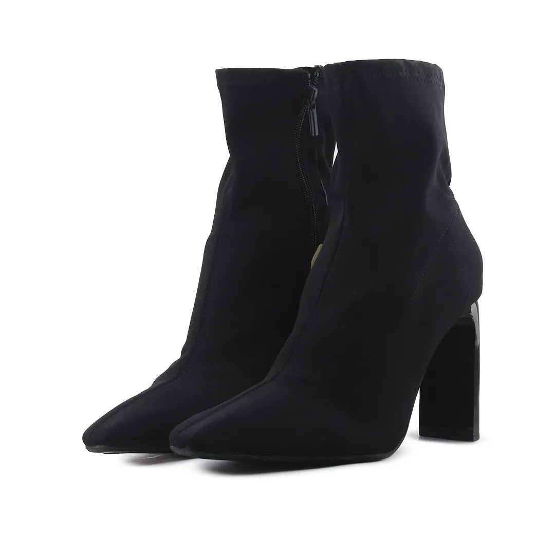 Zara Zipper Textile Ankle Boot