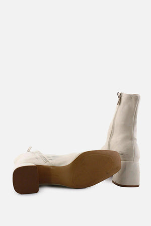 Stradivarius Zipper Block Heels Ankle Boots | 100% Authentic Leather - sundaybazar