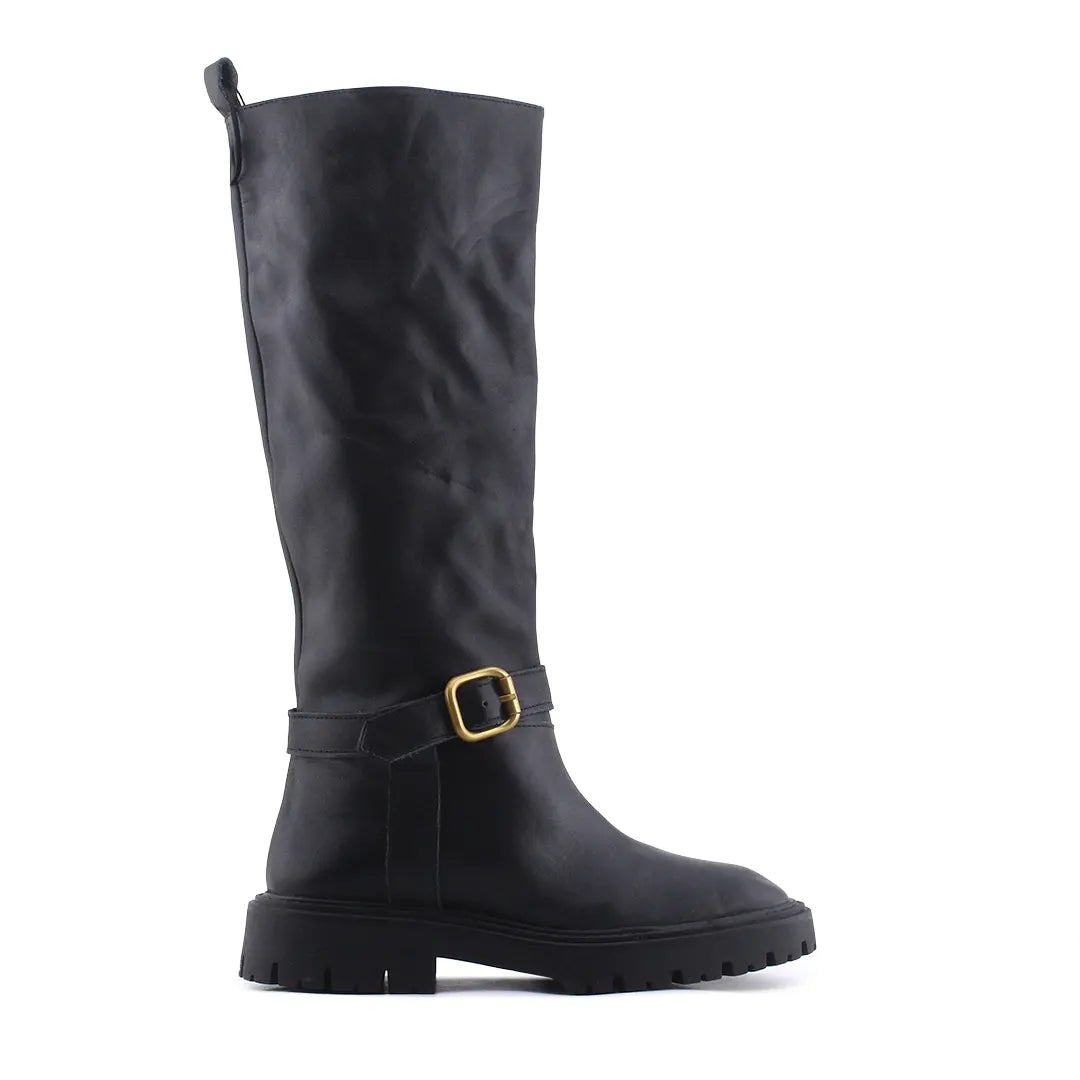 Zara Buckle Strap Knee High Boot | 100% Authentic Leather