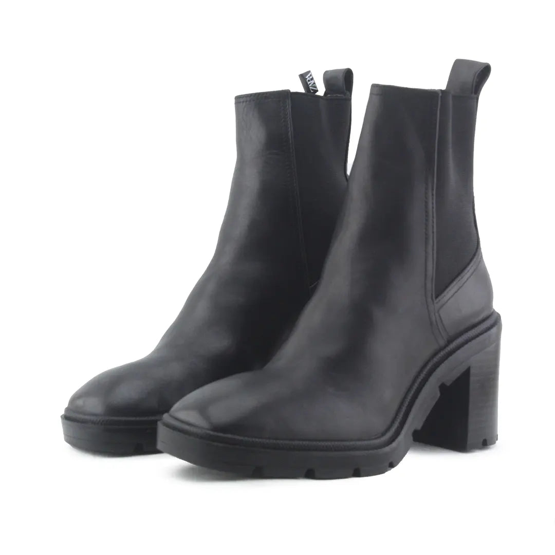 Zara Stretchable Ankle Boot | 100% Authentic Leather