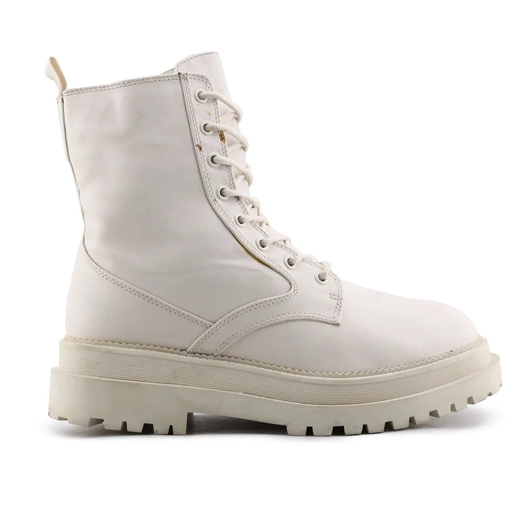 Stradivarius Zipper Lace Up Ankle Boot | 100% Authentic Leather