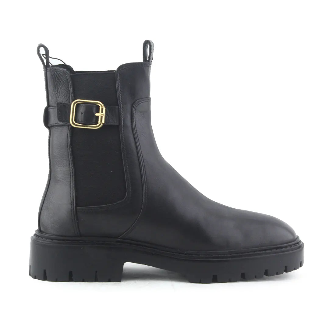 Zara Stretchable Buckle Strap Ankle Boot | 100% Authentic Leather