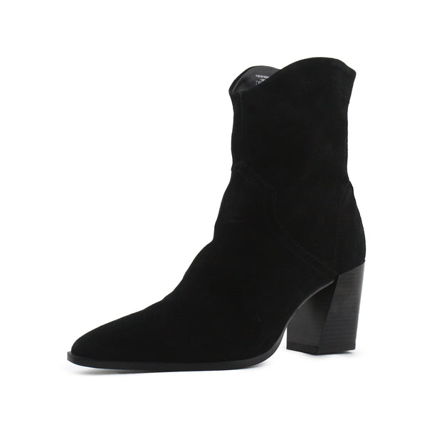 Zara Zipper Block Heels Sock Boots | Suede