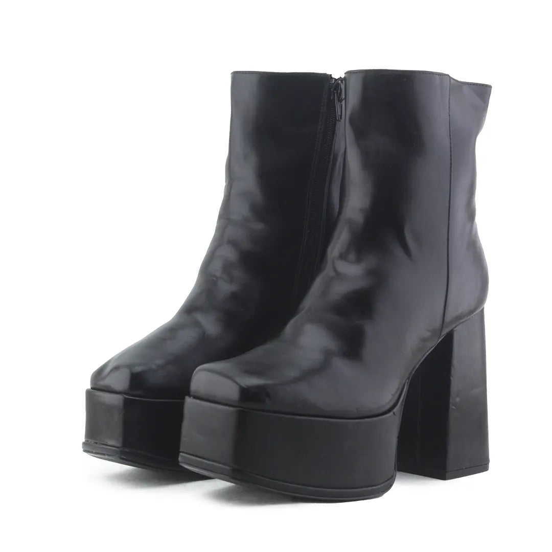 Pull & Bear Zipper Ankle Boot | 100% Authentic Leather