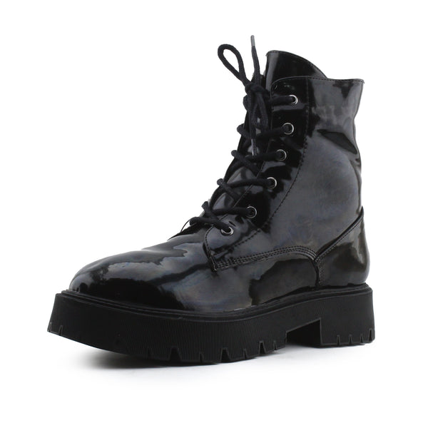 Bershka Zipper Laces Combat Boots | 100% Synthetic Leather