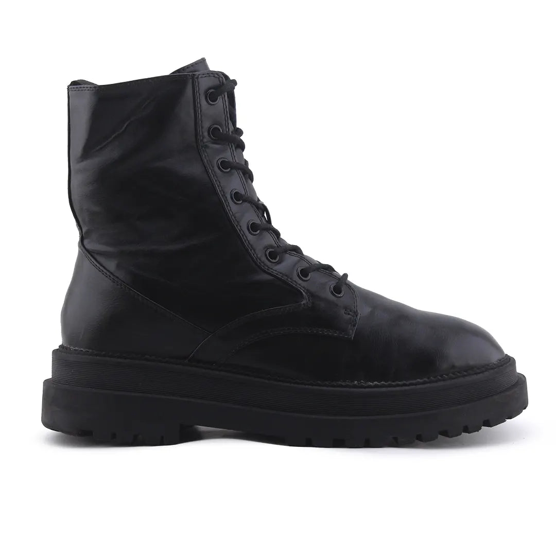 Stradivarius Zipper Lace Up Ankle Boot | 100% Authentic Leather