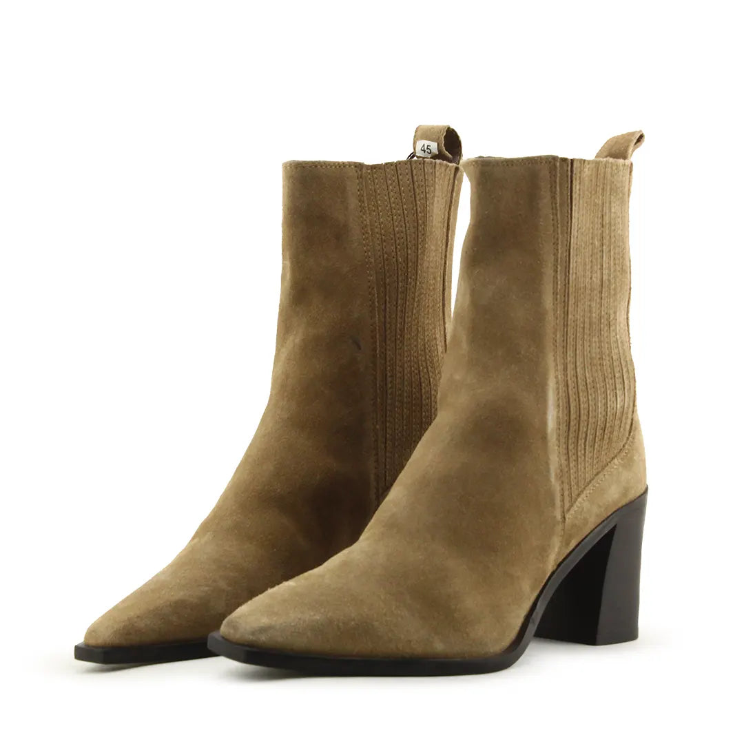 Zara Stretchable Suede Ankle Boot