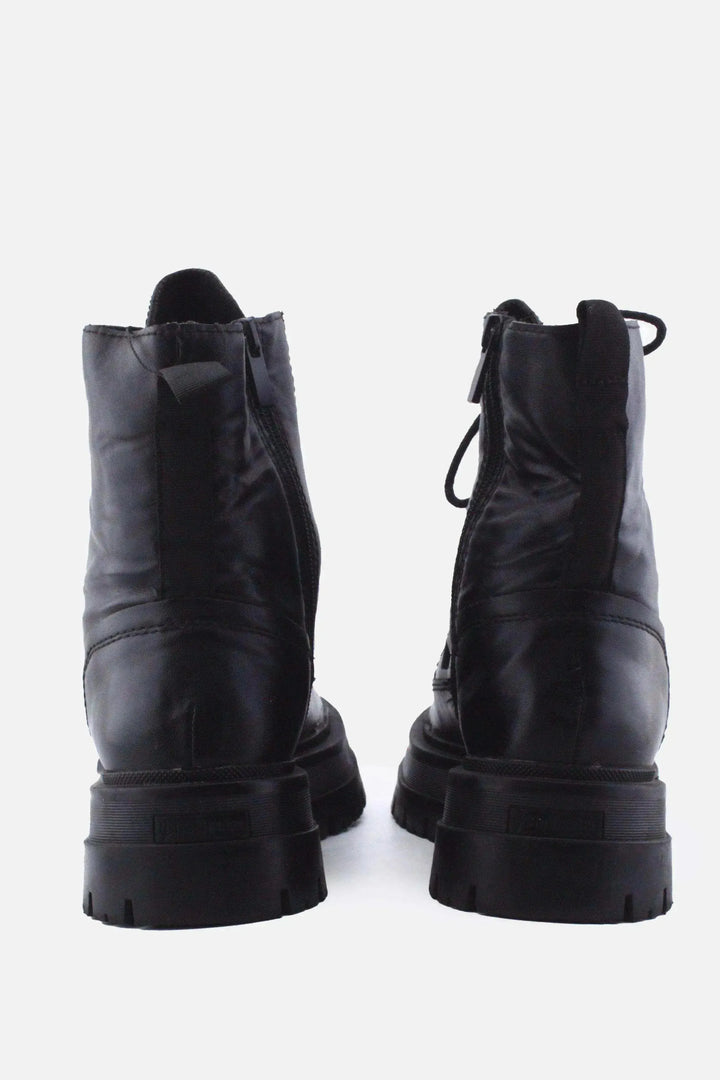 Stradivarius Zipper Laces Combat Boots | 100% Authentic Leather - sundaybazar