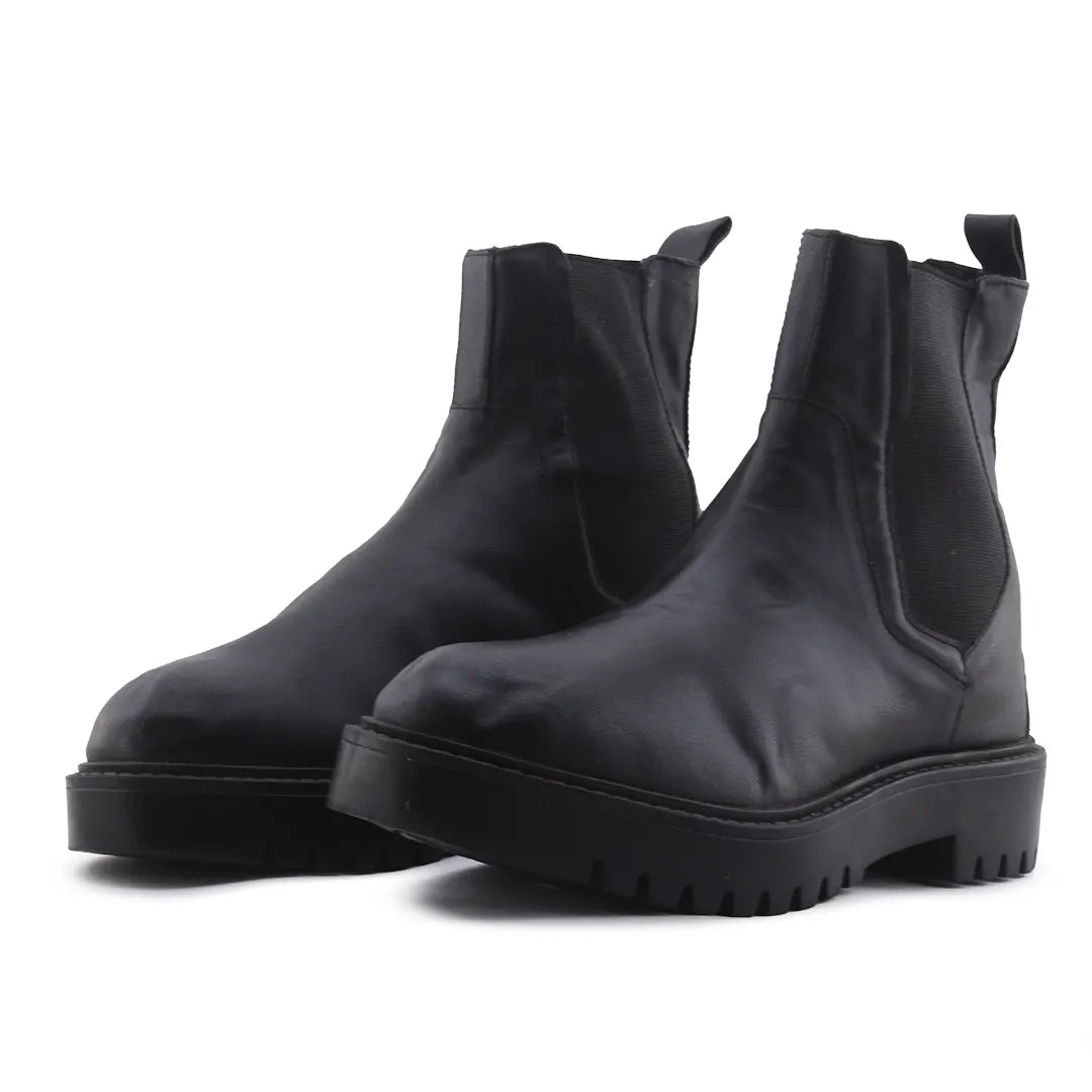 Pull & Bear Stretchable Ankle Boot | 100% Authentic Leather
