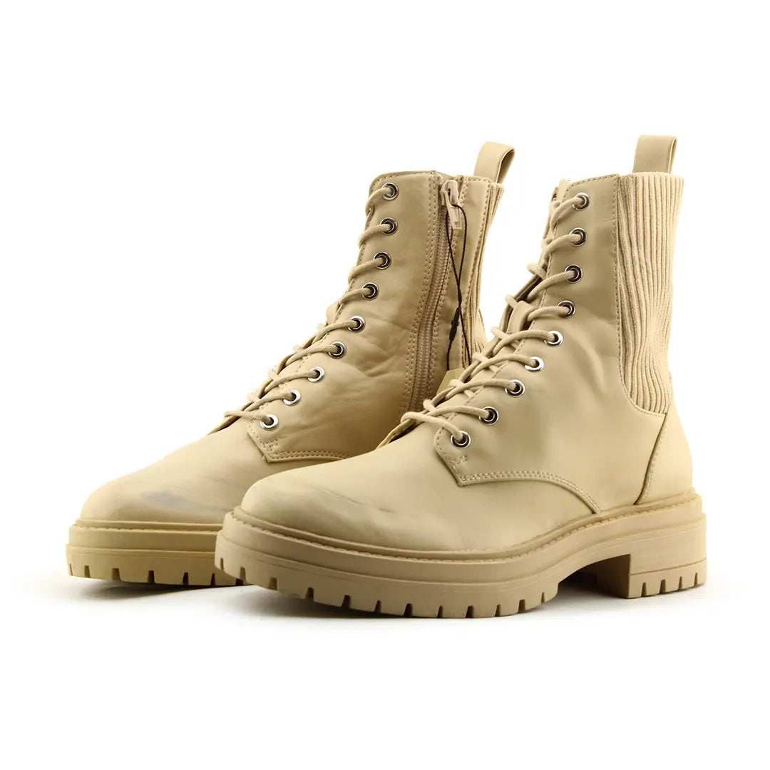 Lefties Zipper Stretchable Ankle Boot | 100% Authentic Leather