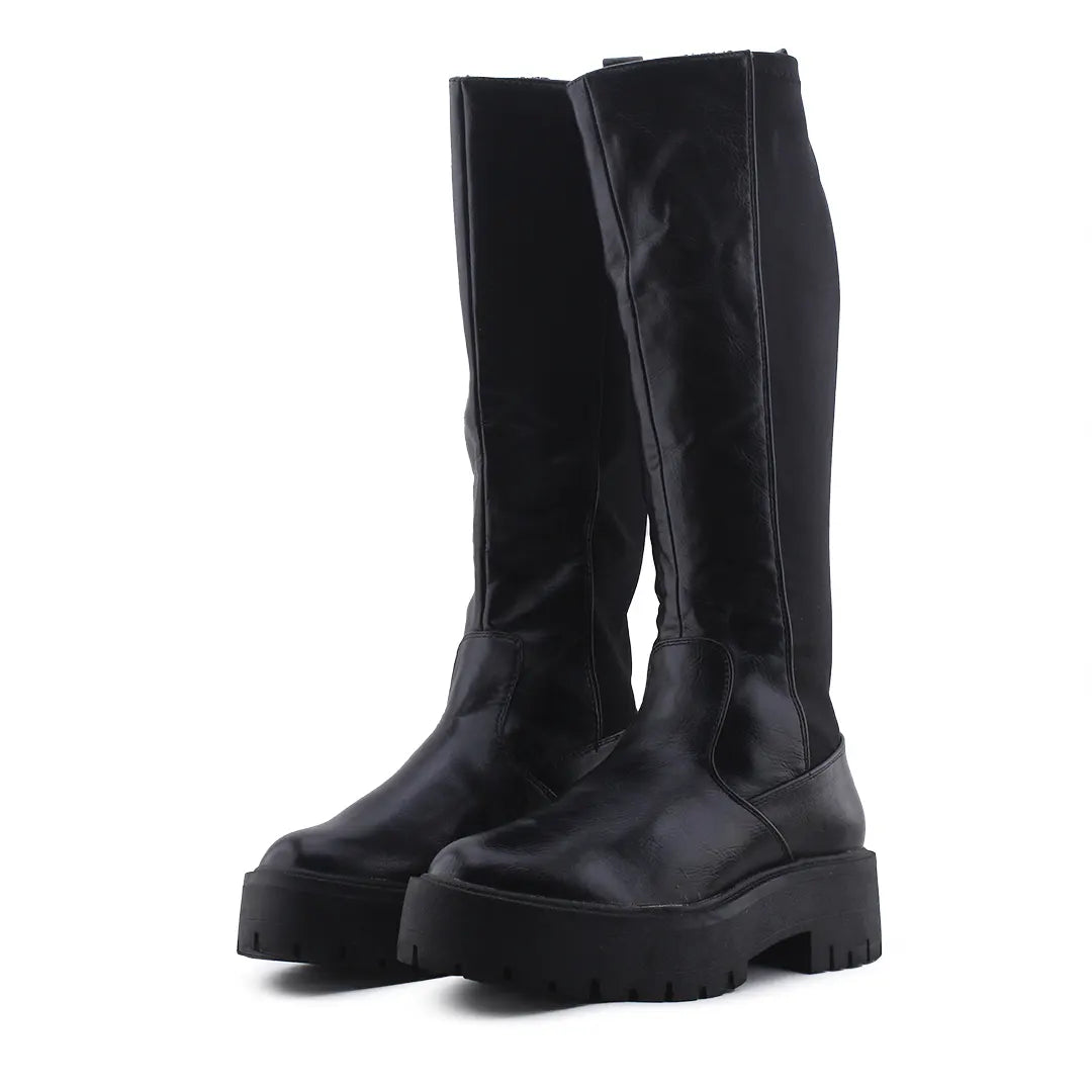 Stradivarius Stretchable Knee High Boot | 100% Authentic Leather