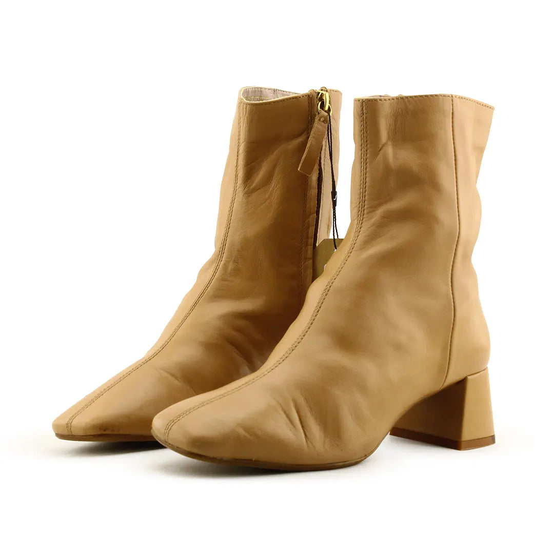 Zara Zipper Ankle Boot | 100% Authentic Leather