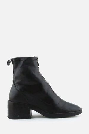 European Brand Zipper Block Ankle Boots | 100% Authentic Leather - sundaybazar