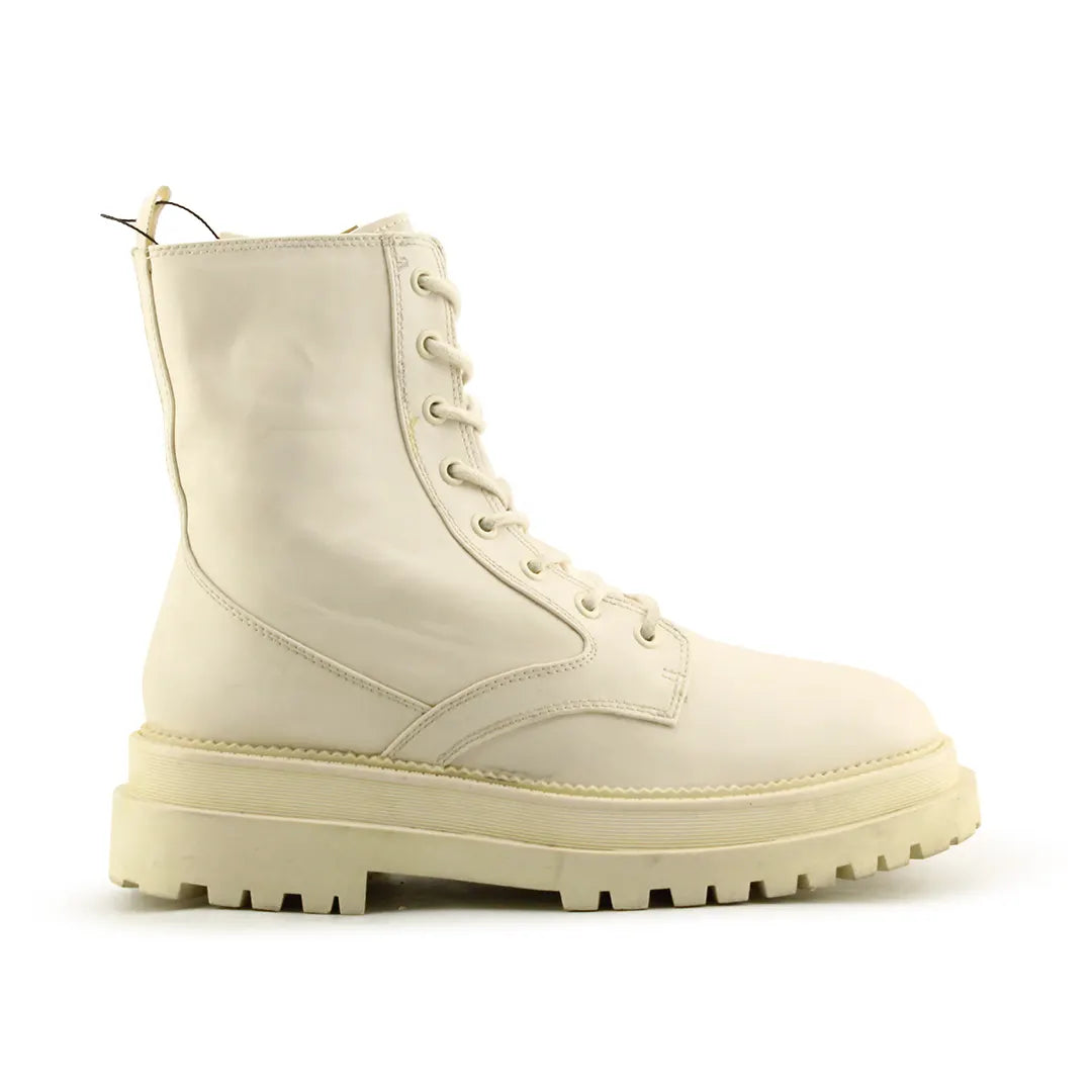 Stradivarius Zipper Lace up Ankle Boot | 100% Authentic Leather