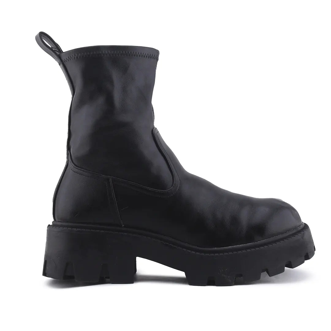 Pull & Bear Zipper Ankle Boot | 100% Authentic Leather